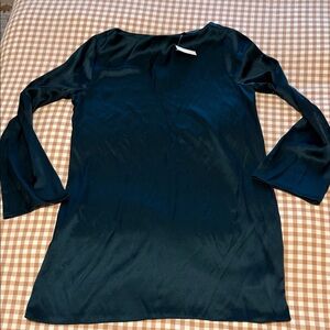 Madewell dress emerald green NWT Long-Sleeve Boatneck DRESS